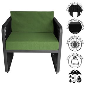 poltrona sant corda naut verde