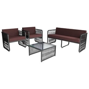 conjunto santiago em corda nautica marrom