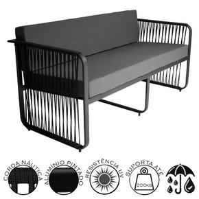 poltrona santiago em corda naut cinza