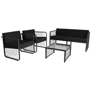 conjunto santiago em fibra preto fundo branco