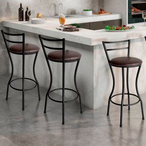 banqueta home amb ok kit 3 marrom