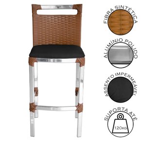 vigor aluminio polido caramelo preto