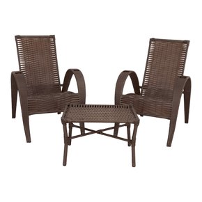 2 cadeiras vitoria e mesa de centro tabaco