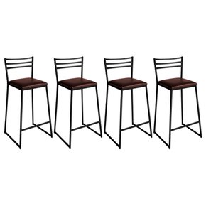 conj 4 banquetas lisboa marrom