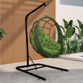 bal ninho gota com suporte ambientada corda verde verde