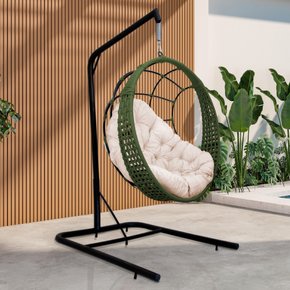 bal ninho gota com suporte ambientada corda verde branco