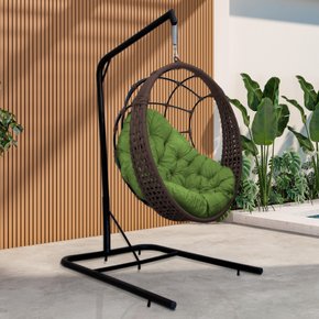 bal ninho gota com suporte ambientada corda marrom verde