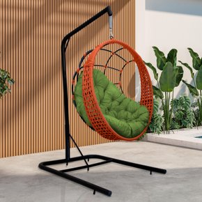 bal ninho gota com suporte ambientada corda ocre verde