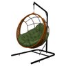 ninho bola com suporte corda ocre verde