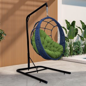 bal ninho gota com suporte ambientada corda azul verde