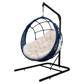 ninho bola e suporte corda azul branco